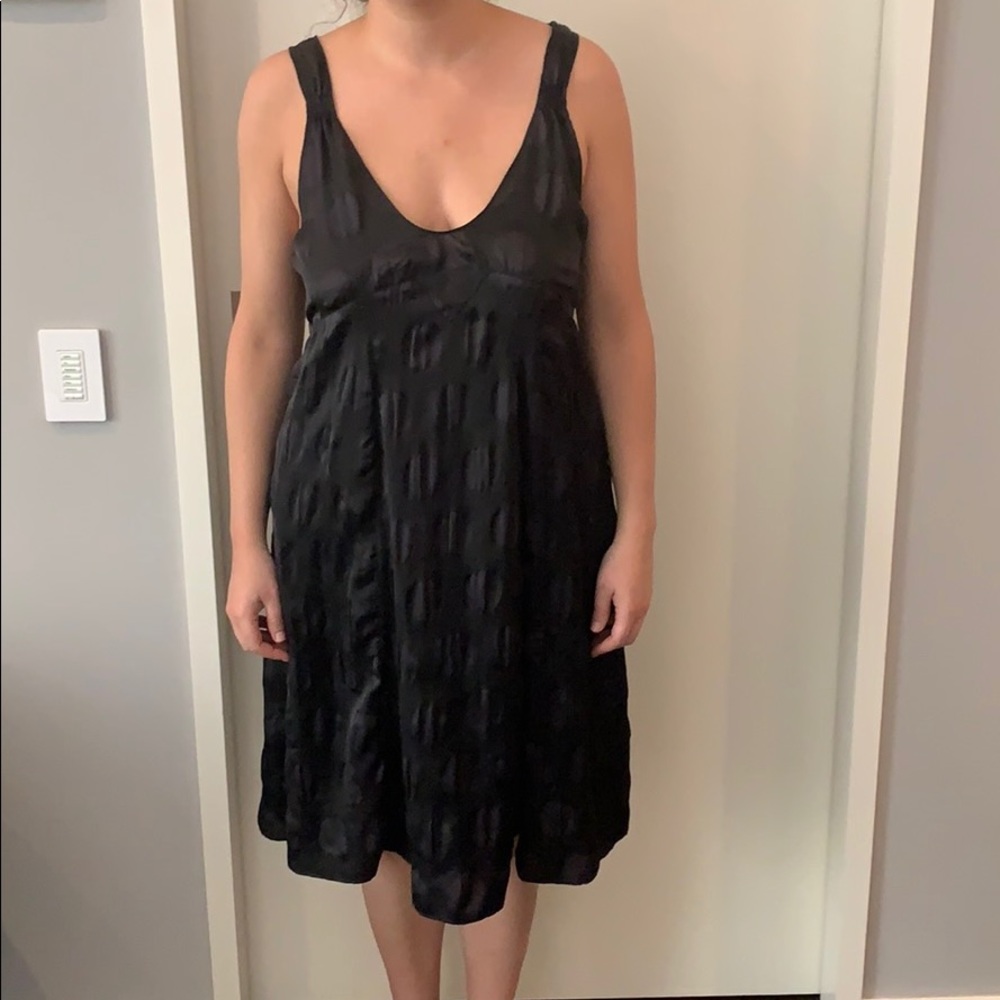 Cotelac dotted black tank dress